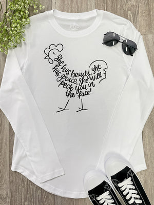 Peck You In The Face Olivia Long Sleeve Tee