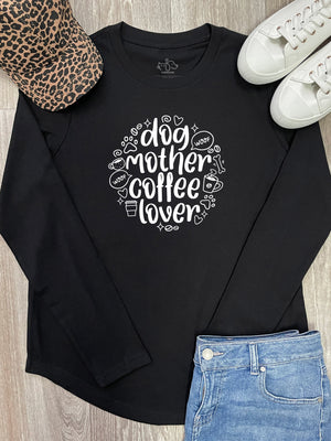 Dog Mother Coffee Lover Olivia Long Sleeve Tee