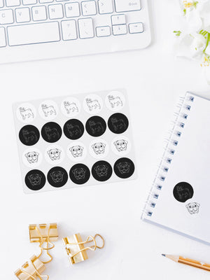 Pug Sticker Sheet