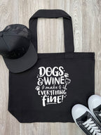 Dogs & Wine Make Everything Fine Stella Tote Bag