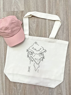 Emu Cotton Canvas Shoulder Tote Bag