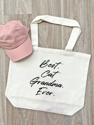 Best. Cat Grandma. Ever. Cotton Canvas Shoulder Tote Bag