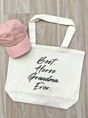 Best. Horse Grandma. Ever. Cotton Canvas Shoulder Tote Bag