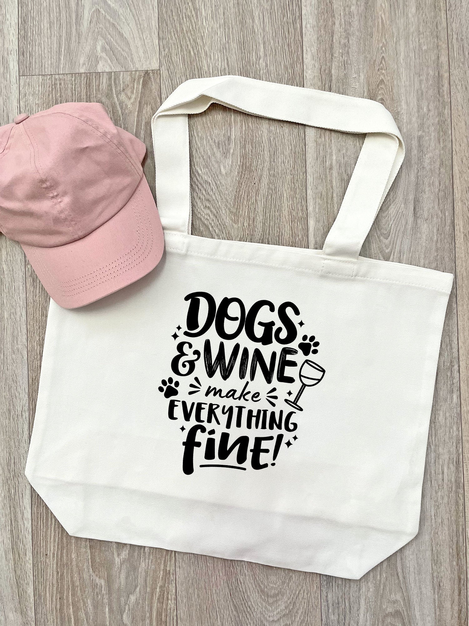 Dogs & Wine Make Everything Fine Stella Tote Bag