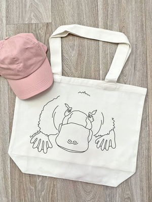 Platypus Cotton Canvas Shoulder Tote Bag