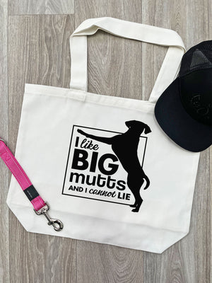 I Like Big Mutts Cotton Canvas Shoulder Tote Bag