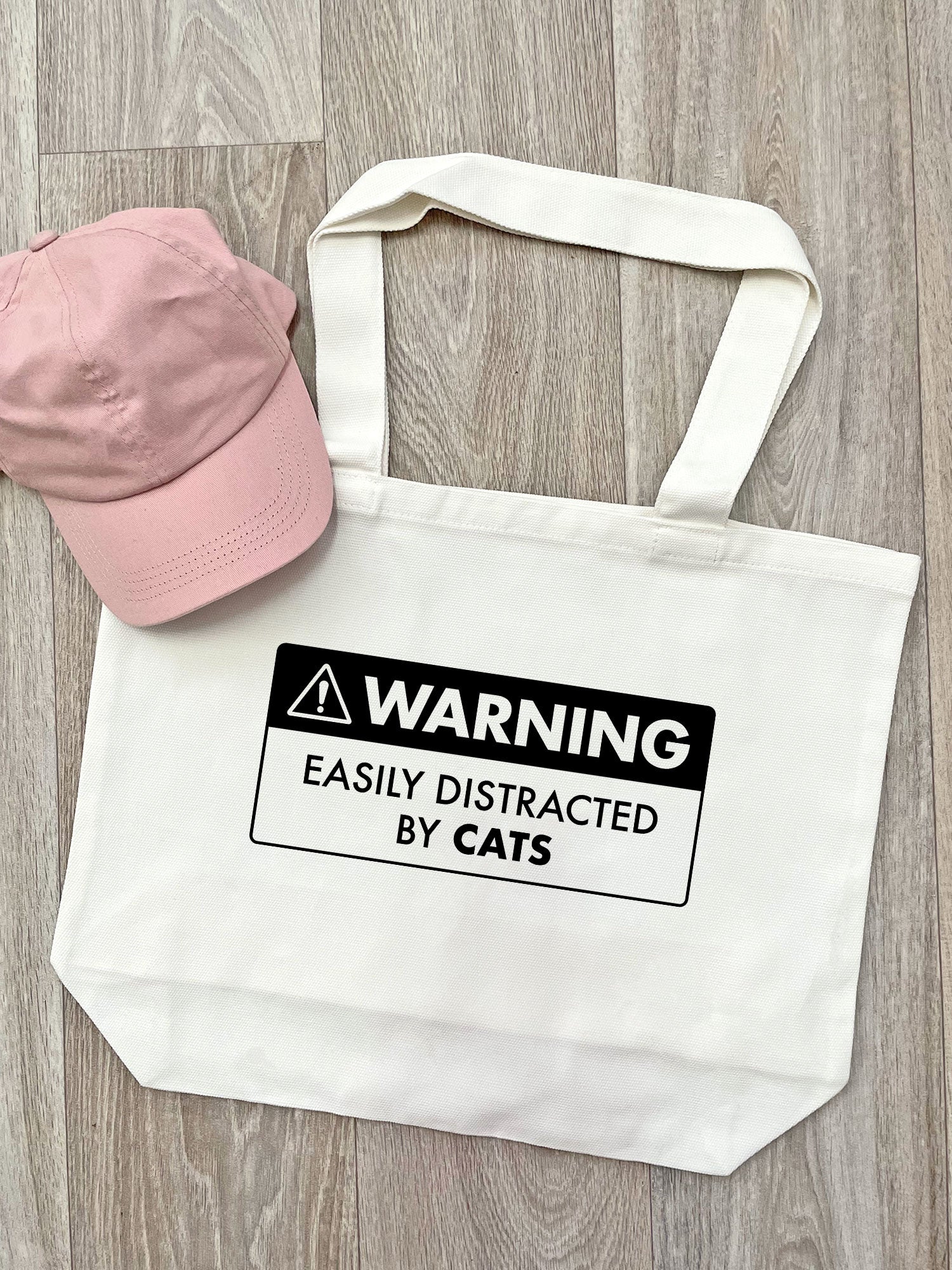 Warning Sign! Easily Distracted By... Customisable Stella Tote Bag