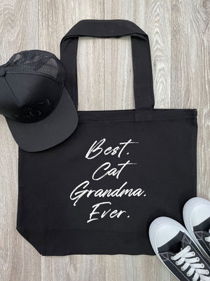 Best. Cat Grandma. Ever. Cotton Canvas Shoulder Tote Bag