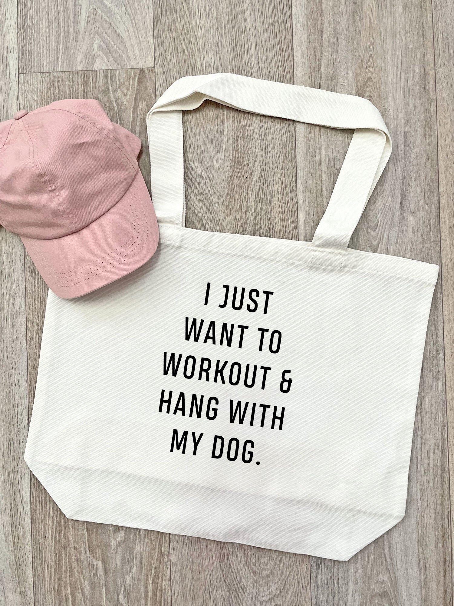 Workout & Hang With My Dog Stella Tote Bag