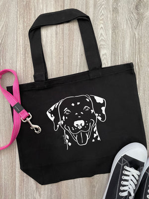 Dalmatian Cotton Canvas Shoulder Tote Bag