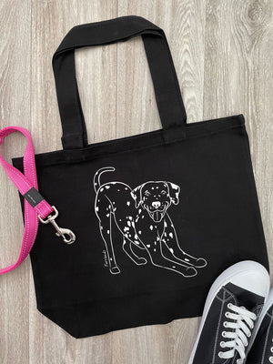 Dalmatian Cotton Canvas Shoulder Tote Bag
