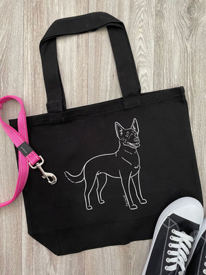 Kelpie Cotton Canvas Shoulder Tote Bag