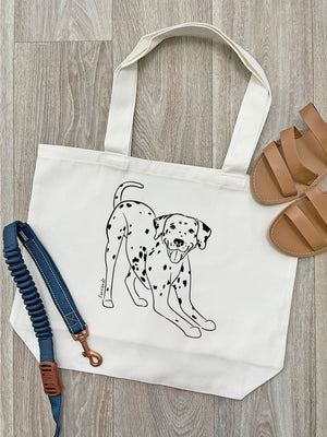 Dalmatian Cotton Canvas Shoulder Tote Bag