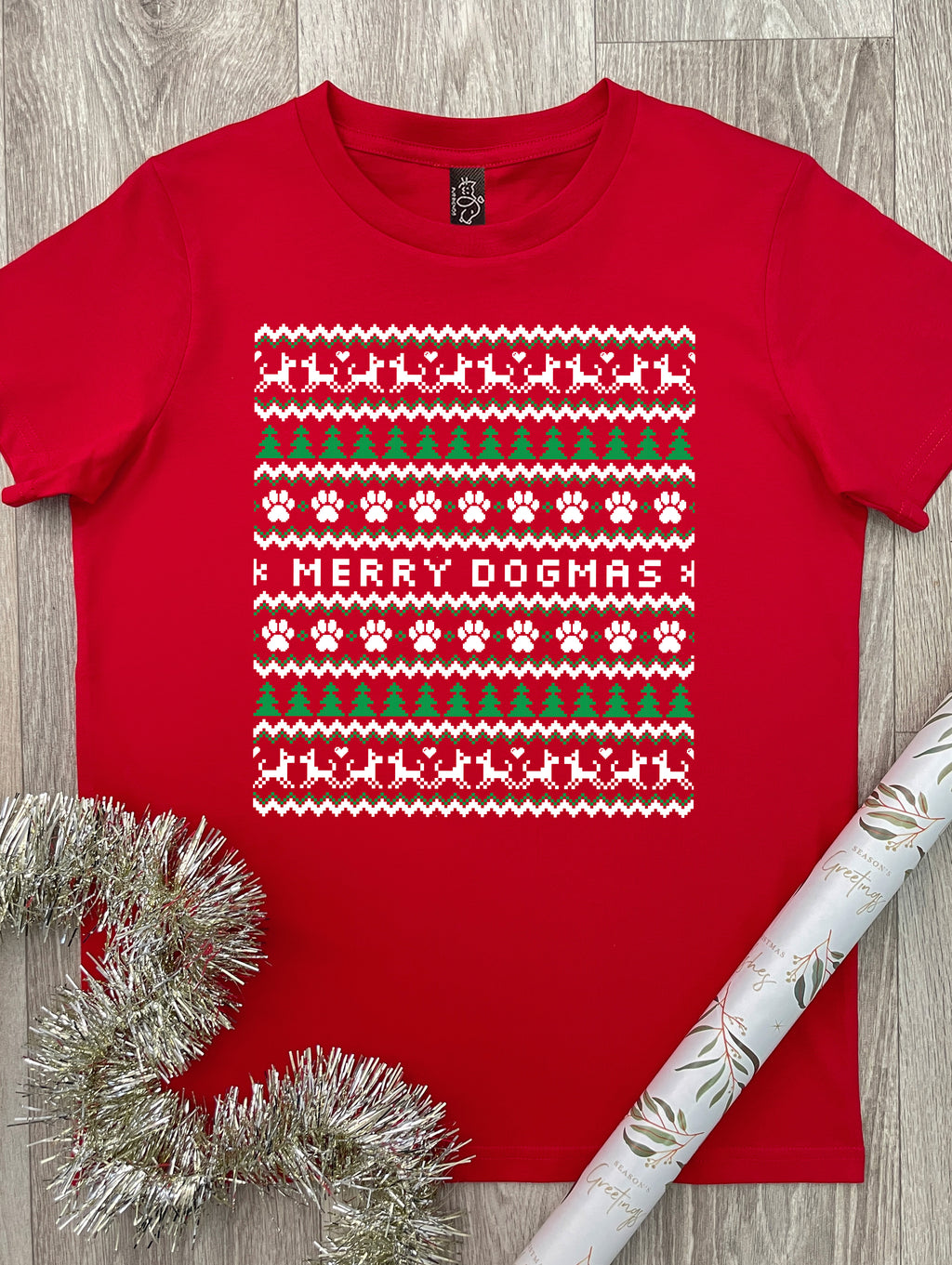 Merry Dogmas Ugly Sweater Youth Tee