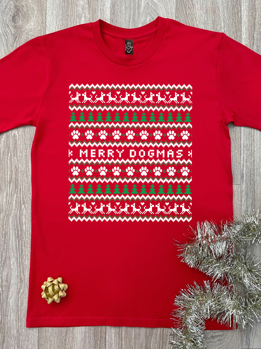 Merry Dogmas Ugly Sweater Essential Unisex Tee