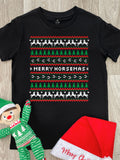 Merry Horsemas Ugly Sweater Youth Tee