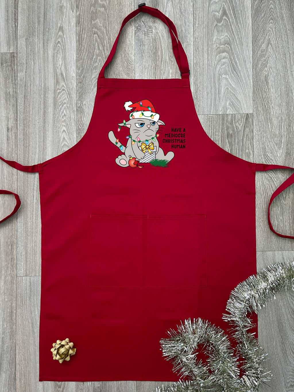 Mediocre Christmas Bib Apron
