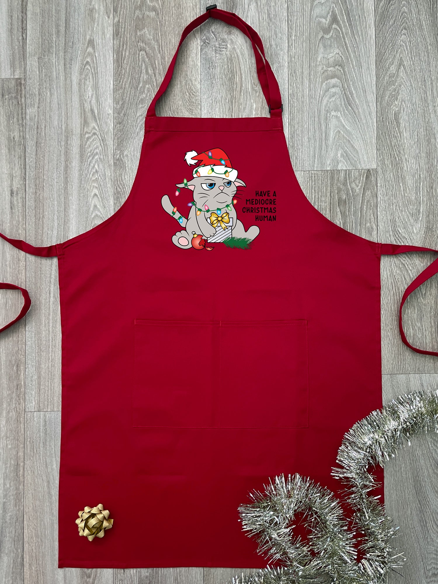 Mediocre Christmas Bib Apron