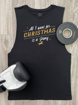 All I Want For Christmas Is A Pony Axel Drop Armhole Muscle Tank
