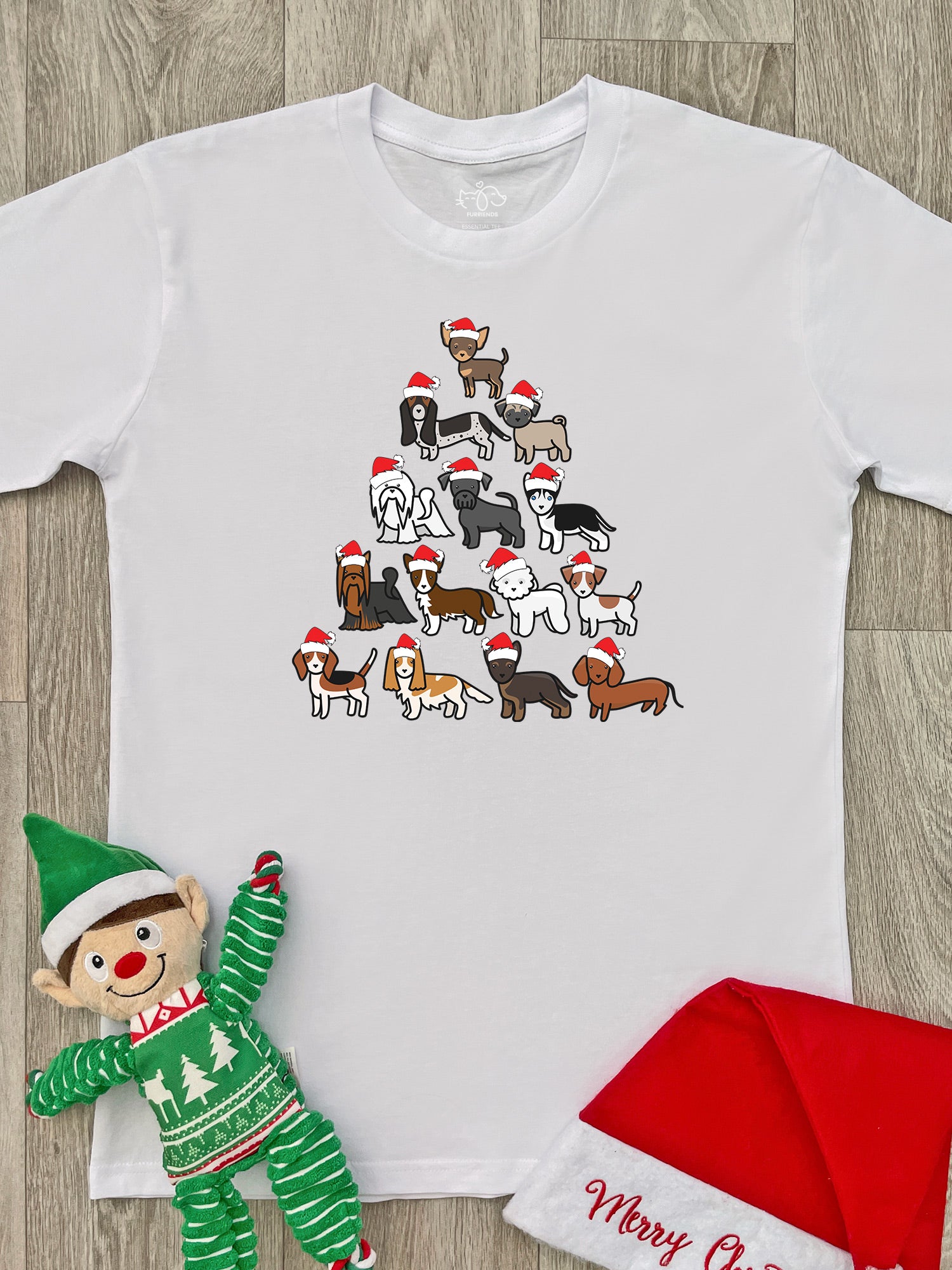 Merry Woofmas Tree Essential Unisex Tee