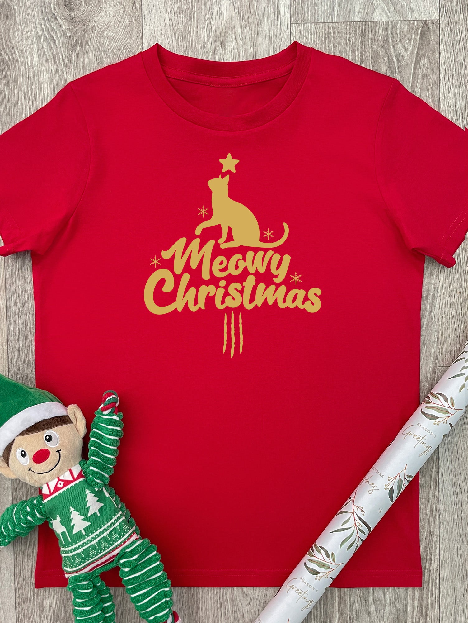 Meowy Christmas Youth Tee