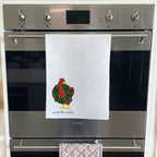 Peck The Halls Tea Towel
