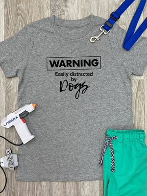 Warning! Easily Distracted By Dogs Youth Tee