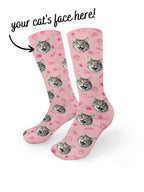 Custom Cat Face Crew Socks