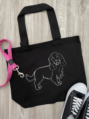 Cocker Spaniel Cotton Canvas Shoulder Tote Bag