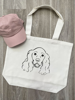 Cocker Spaniel Cotton Canvas Shoulder Tote Bag