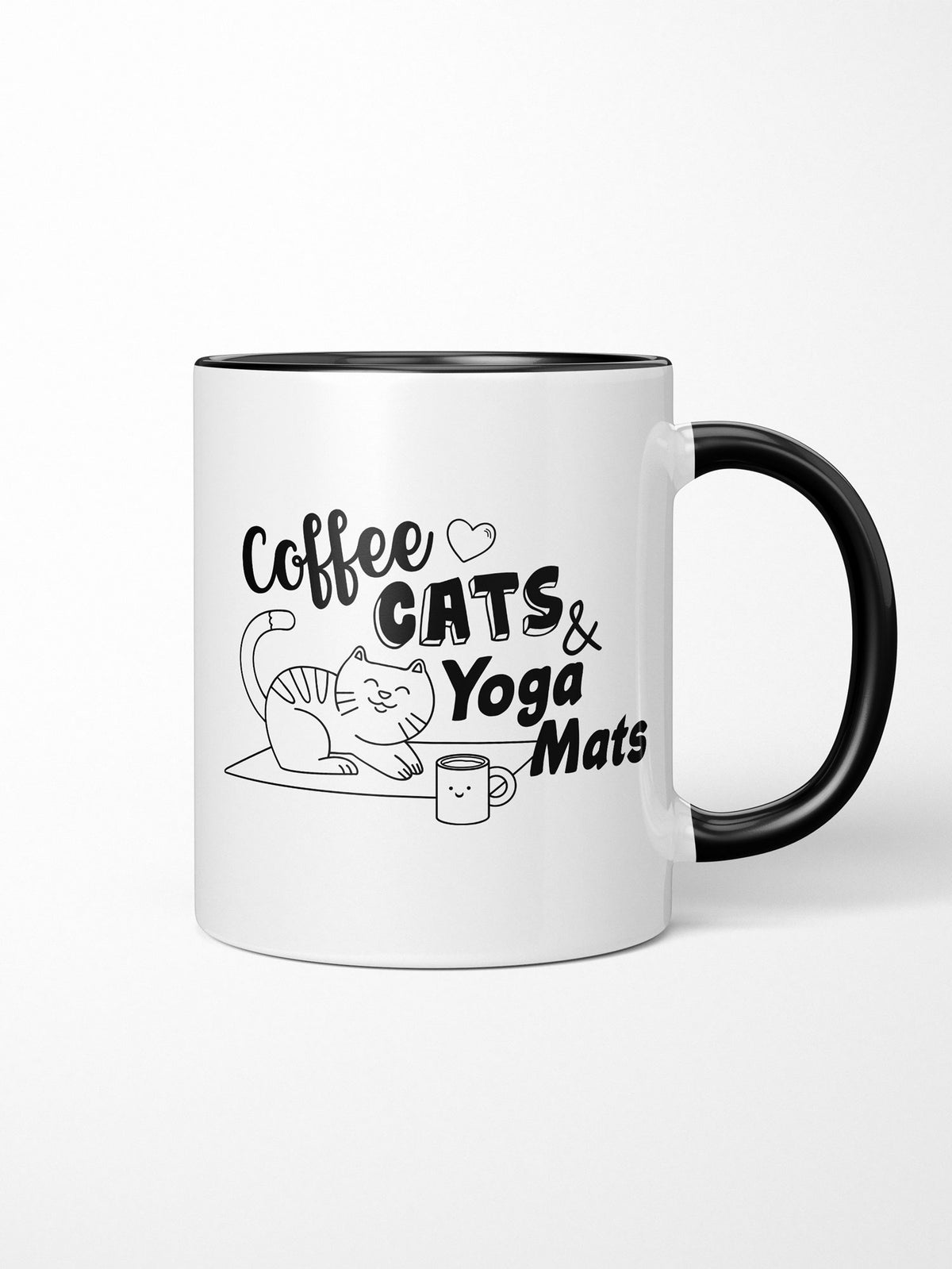 Coffee Cats &amp; Yoga Mats Ceramic Mug