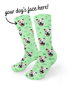 Custom Dog Face Crew Socks