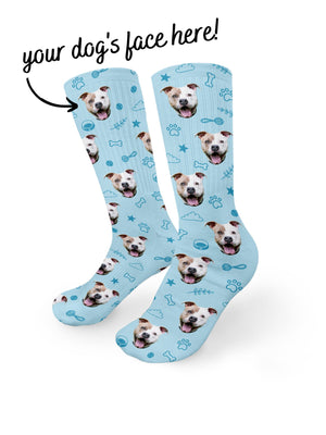 Custom Dog Face Crew Socks