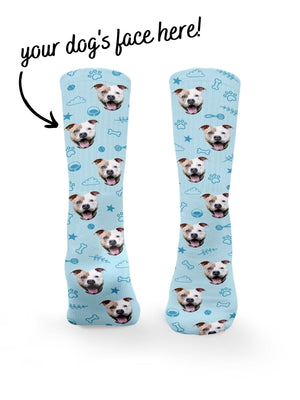 Custom Dog Face Crew Socks