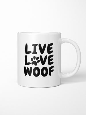 Live Love Woof Ceramic Mug