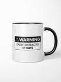 Warning Sign! Easily Distracted By... Customisable Ceramic Mug
