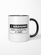 Warning Sign! Easily Distracted By... Customisable Ceramic Mug