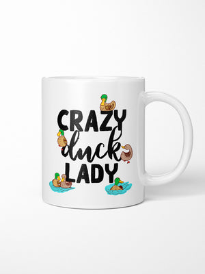 Crazy Duck Lady Ceramic Mug