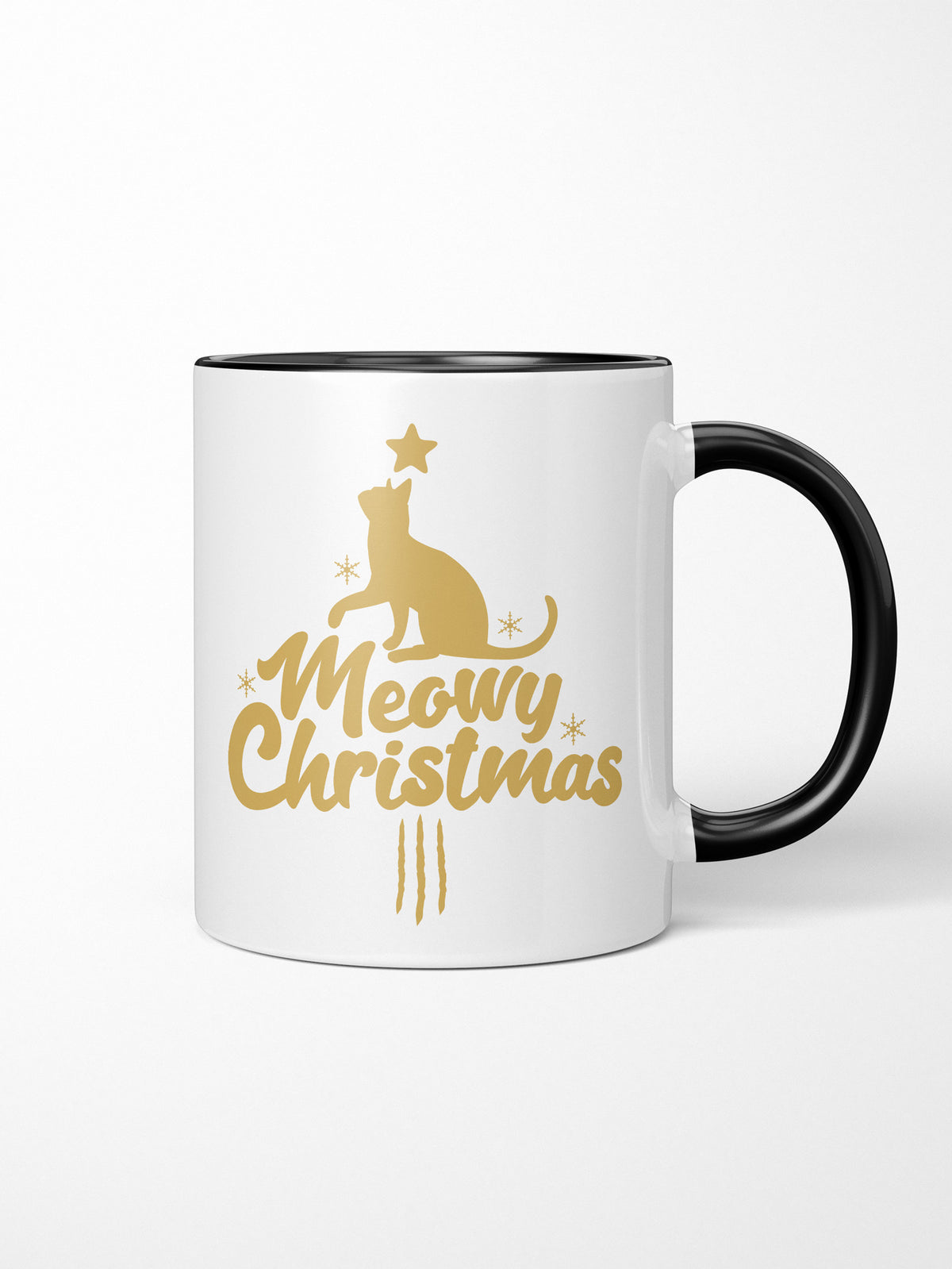 Meowy Christmas Ceramic Two Tone Mug