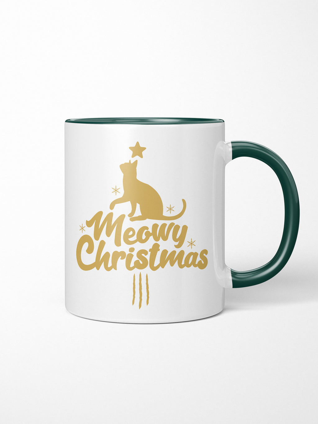 Meowy Christmas Ceramic Two Tone Mug