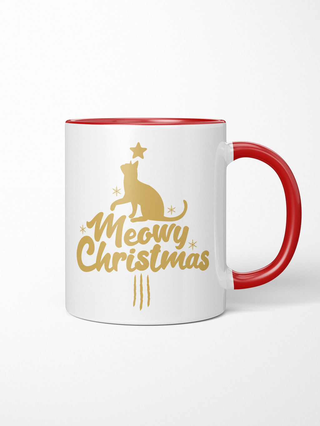 Meowy Christmas Ceramic Two Tone Mug