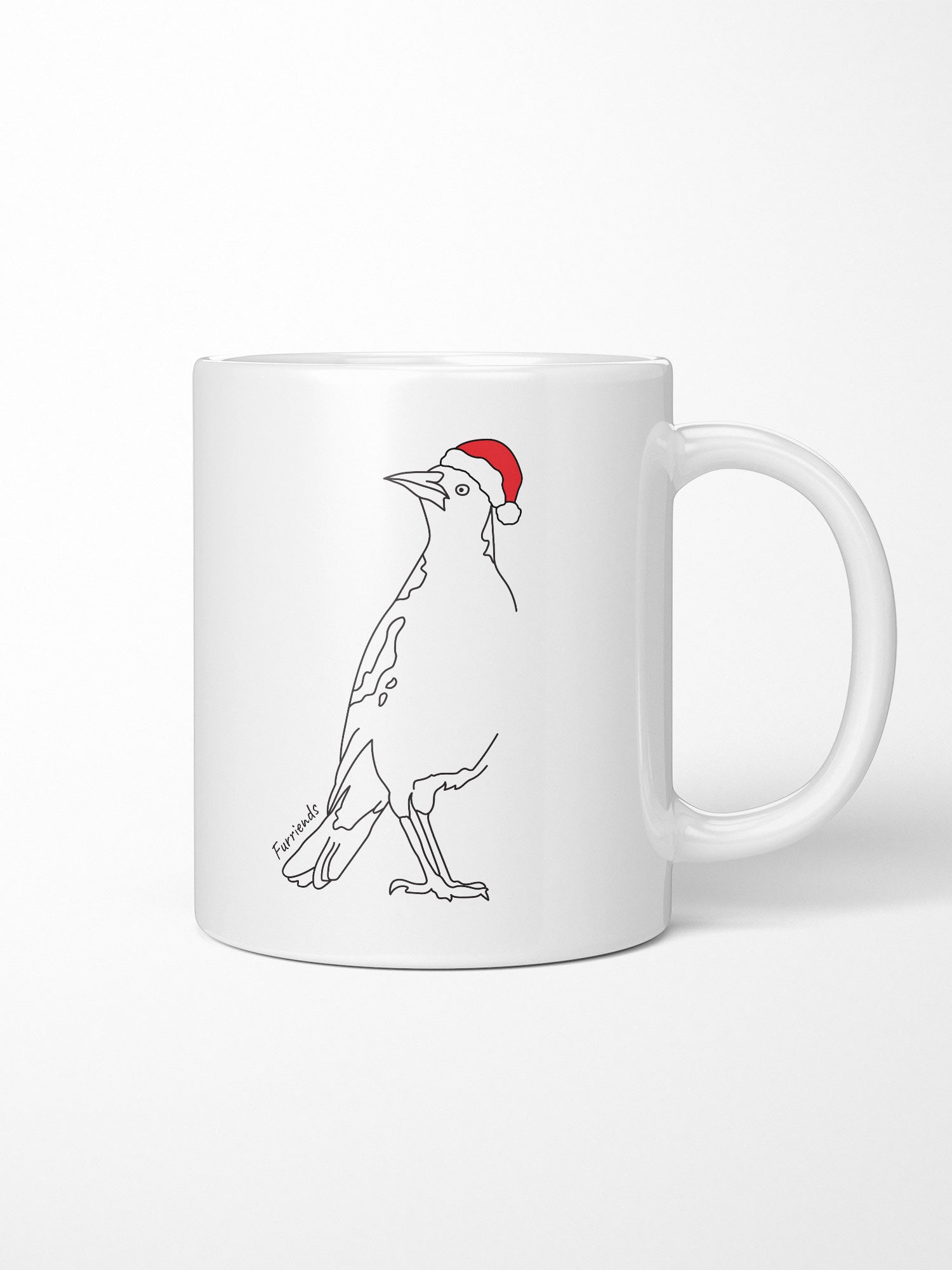 Australian Magpie - Christmas Edition Ceramic Mug