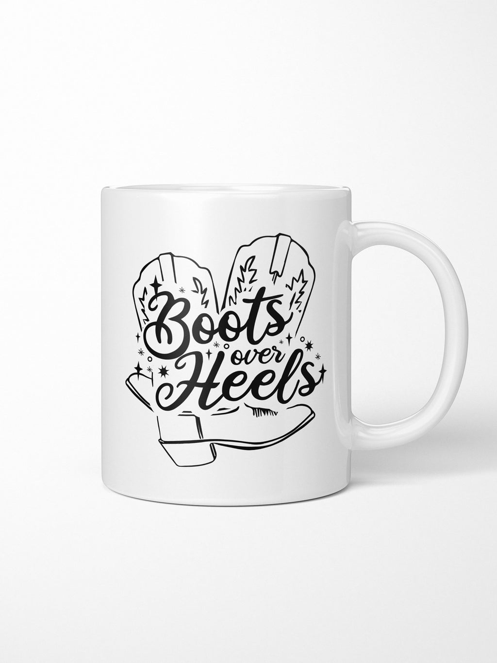 Boots Over Heels Ceramic Mug