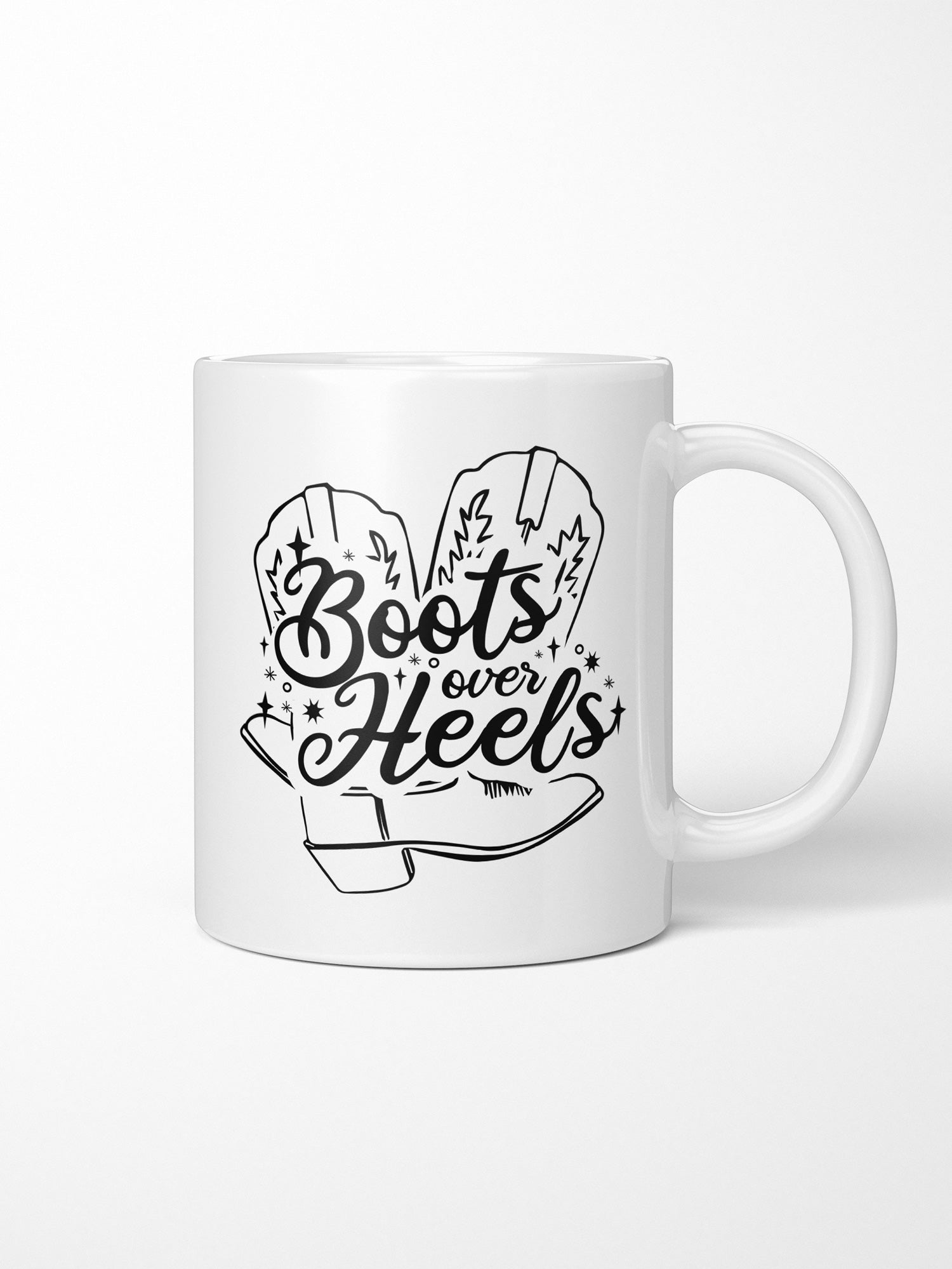 Boots Over Heels Ceramic Mug