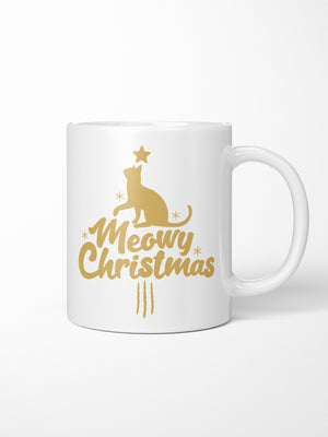 Meowy Christmas Ceramic Two Tone Mug