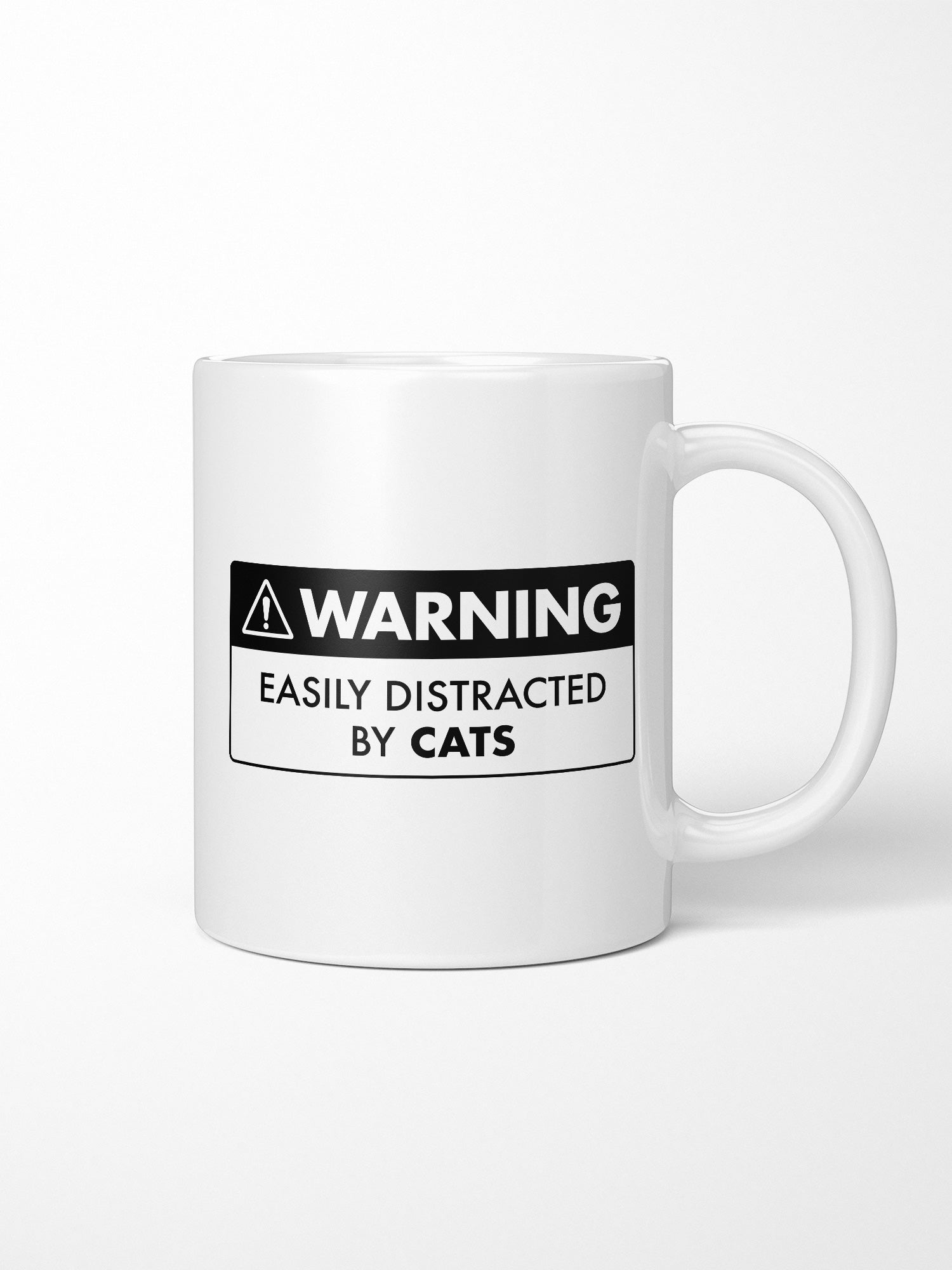 Warning Sign! Easily Distracted By... Customisable Ceramic Mug