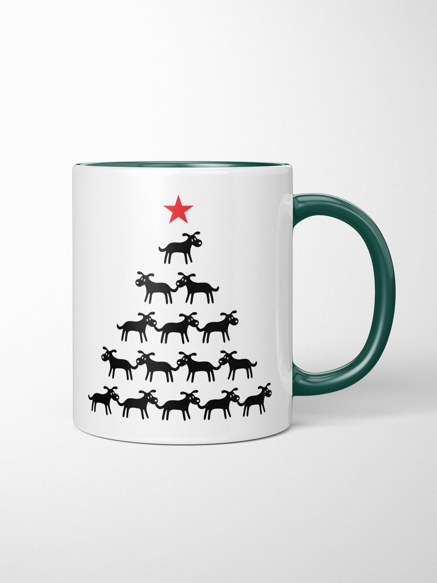 K9 Christmas Tree Ceramic Two Tone Mug