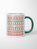 Merry Catmas Ugly Sweater Style Ceramic Two Tone Mug