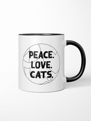 Peace. Love. Cats. Ceramic Mug