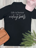 Life Is Better In Riding Boots Classic Polo Shirt